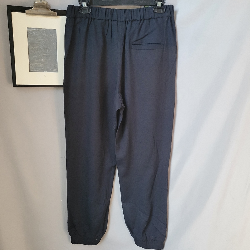 COS Wool Blend Crepe Pull On Jogger Pant Blue US 6 - Picture 3 of 13